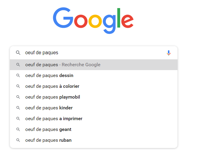 recherche mot-clé google