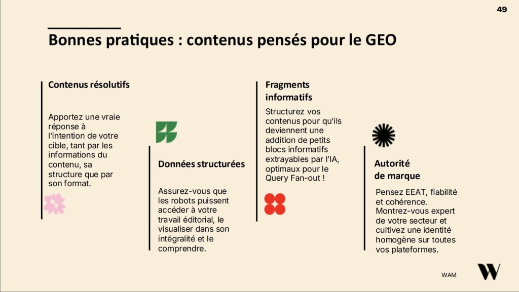Bonnes pratiques pour des contenus pensés pour le GEO