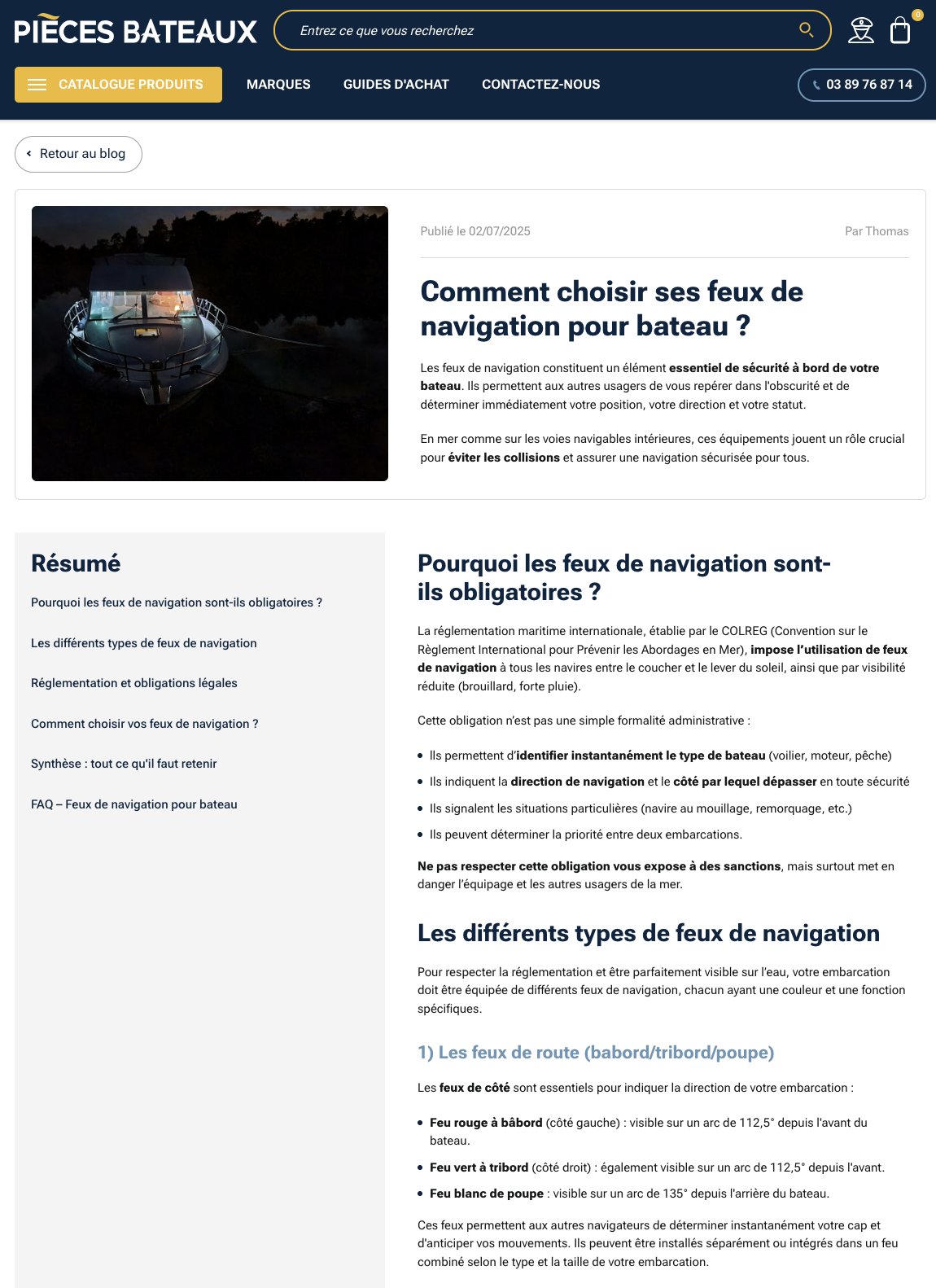 Comment choisir ses feux de navigation pour bateau (Pièces Bateaux)
