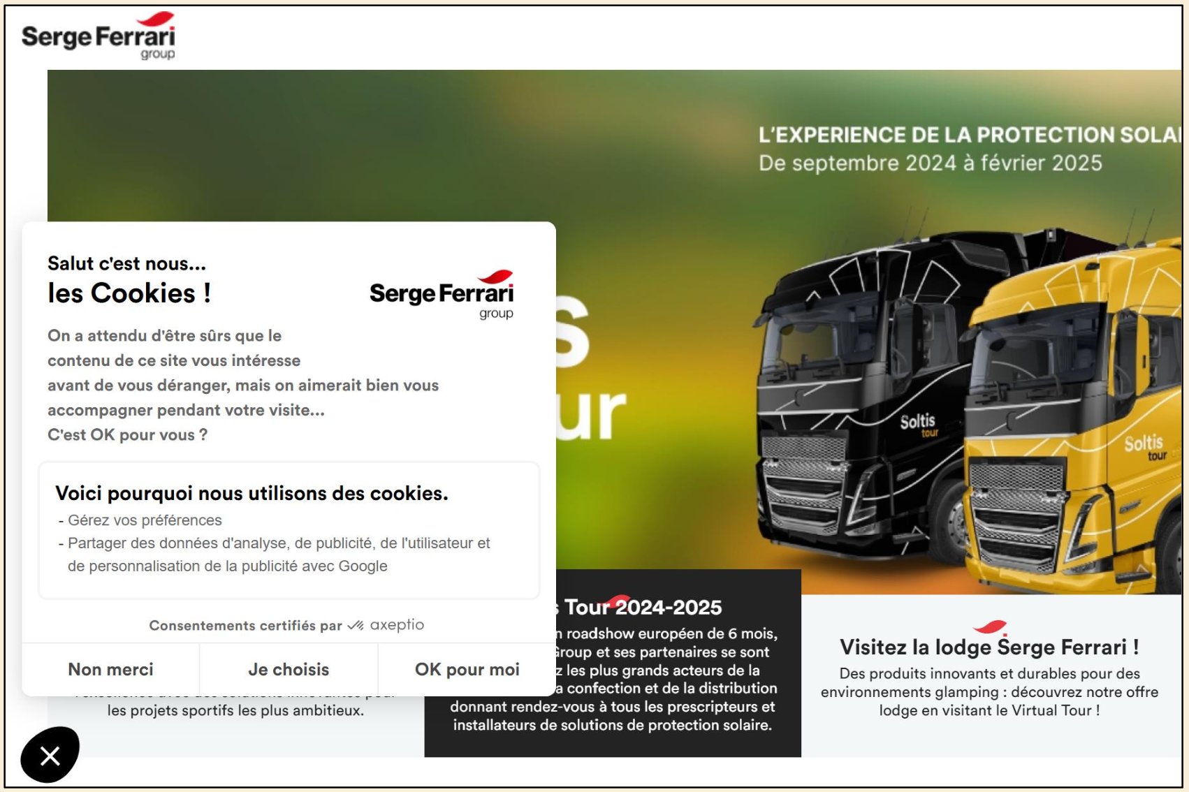 exemple intégration CMP site serge ferrari